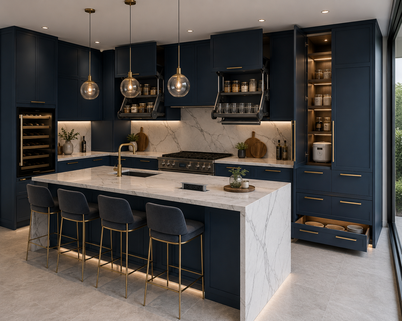 Completed gourmet kitchen remodel